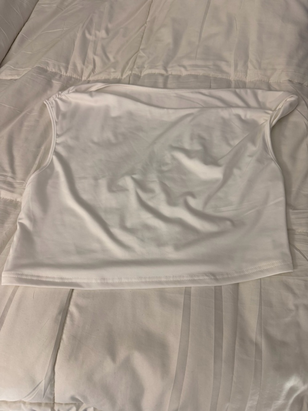 SHEIN White Curve Tank Top
